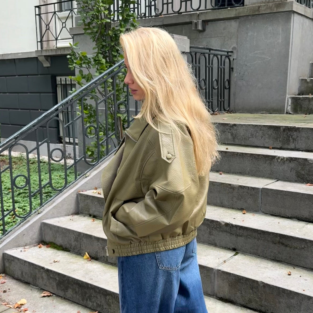 “Alix” leren jas