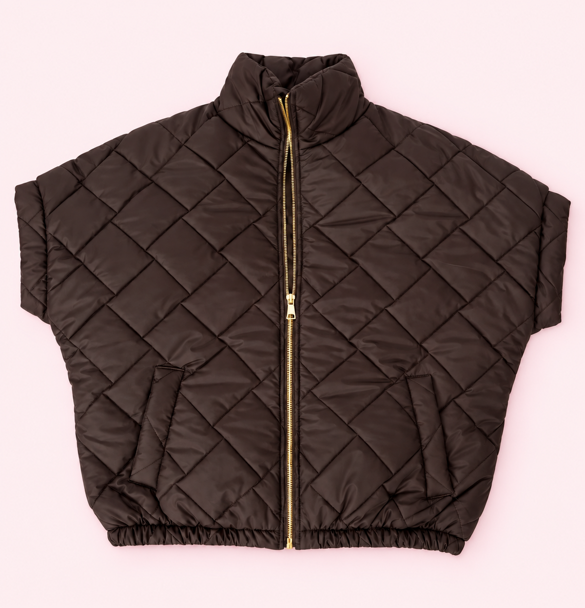 "Jolie" mouwloze puffer taupe