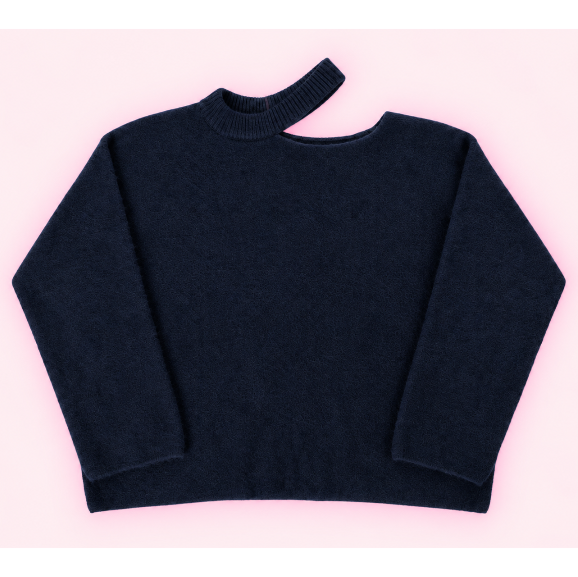 "Chloe" cut-out knit donkerblauw
