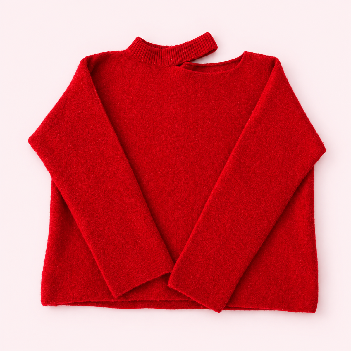 "Chloe" cut-out knit rood
